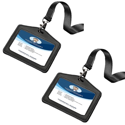 Set porta badge pu - badge,